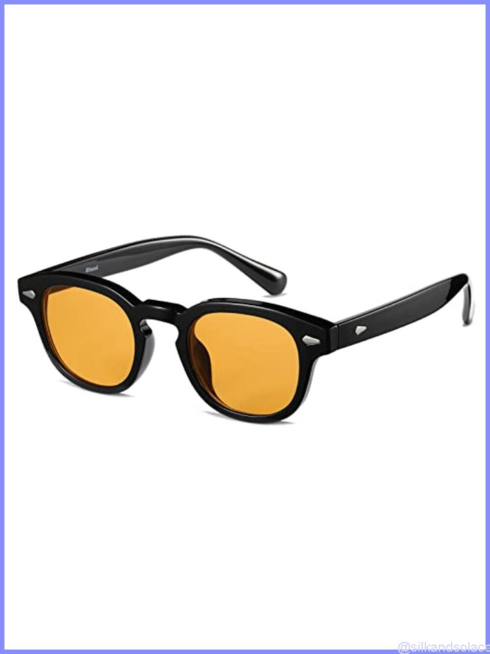 Retro Round Tinted Sunglasses UV400 TR90 Lightweight Full Frame